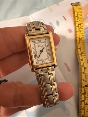 ESQ Two-Tone Rectangular Women’s Bracelet Watch - Gold & Silver